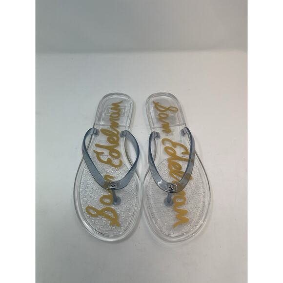 Sam Edelman Dean Clear Blue Jelly Flip Flop Women's Size 11M - Picture 2 of 9
